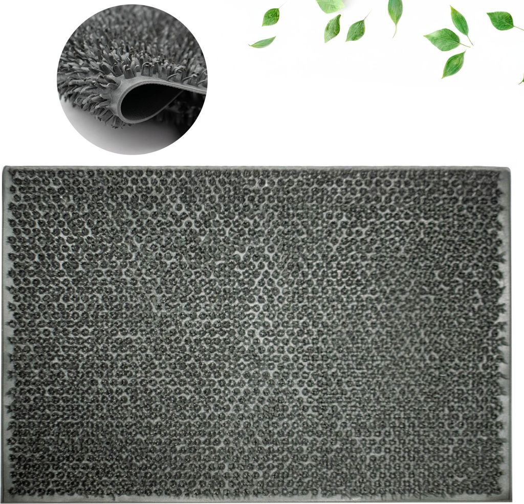 Gumowa Wycieraczka Szara 40x60cm Trawka Wytrzymała Zdjęcie produktu 
