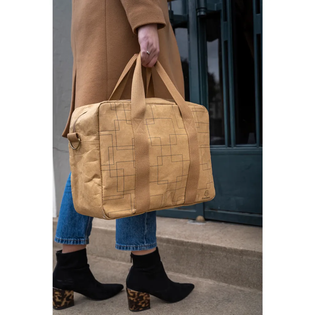 Sac de cours et bureau Exacompta Eterneco marron aspect cuir chic