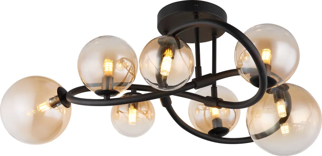 Plafonnier LED Noir 62 cm : Éclairage Puissant et Doux sans Éblouir