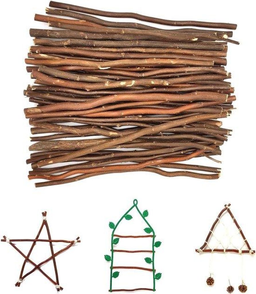 Holzstäbchen zum Basteln 100 Stück 10CM Natur