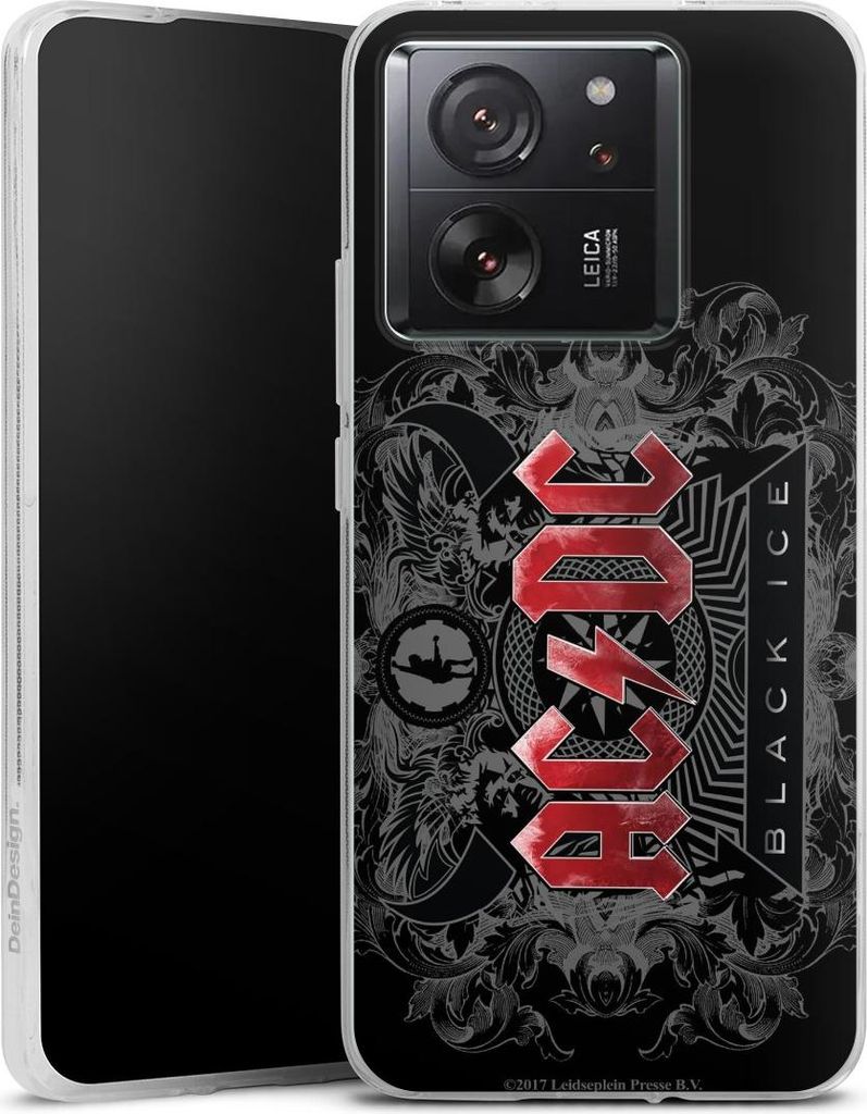 DeinDesign Handyhülle für Xiaomi 13T Pro Silikon Hülle Case Smartphone Schutzhülle ACDC Black Ice Fanartikel