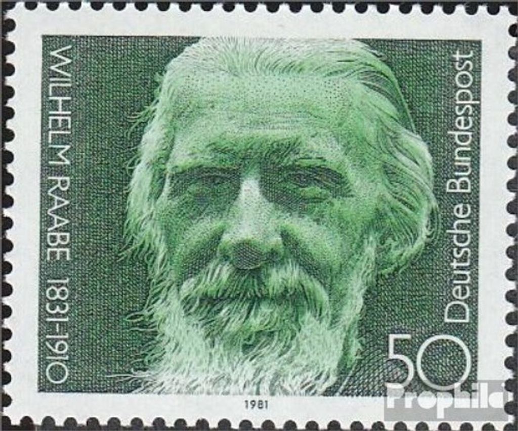Briefmarken BRD (BR.Deutschland) 1981 Mi 1104 (kompl.Ausg.) FDC 150.Geburtstag von Raabe