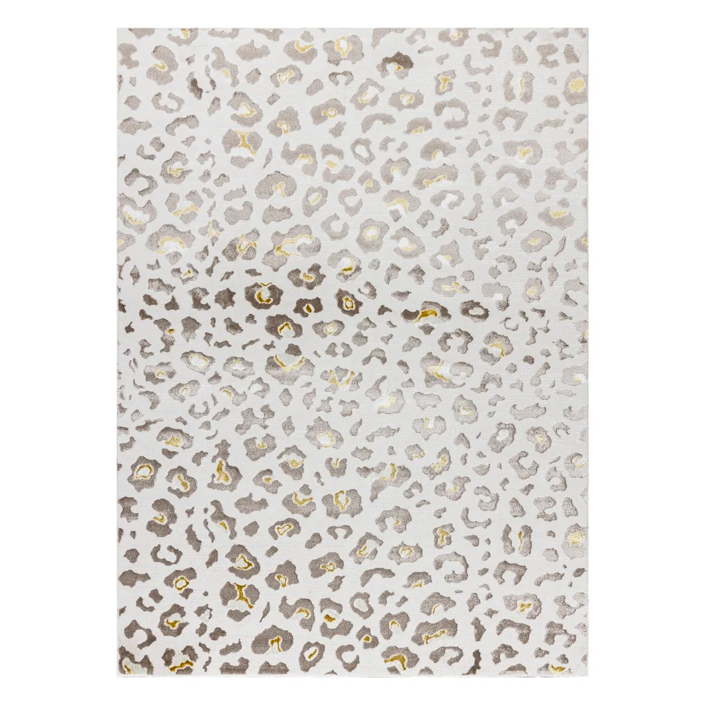 Tapis léopard moderne 160x220 structuré - Salon chic sans tache