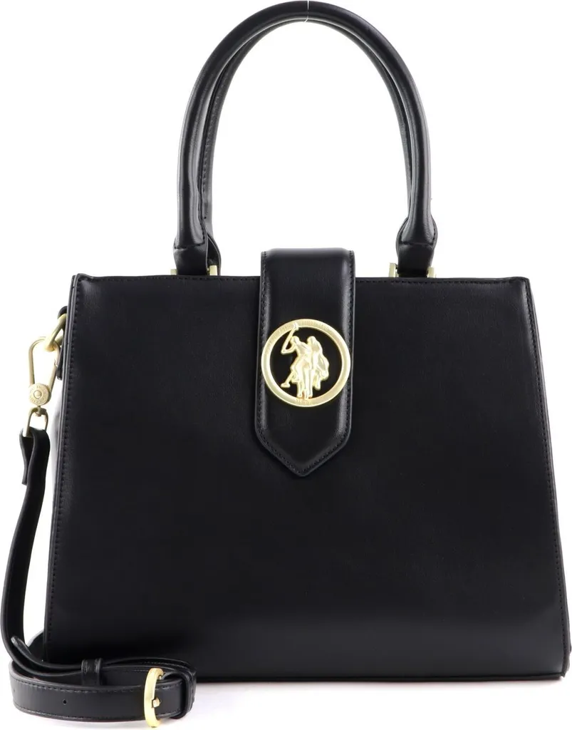 Sac à main Vancouver Black U.S. POLO ASSN. Finition Grainée et Zip