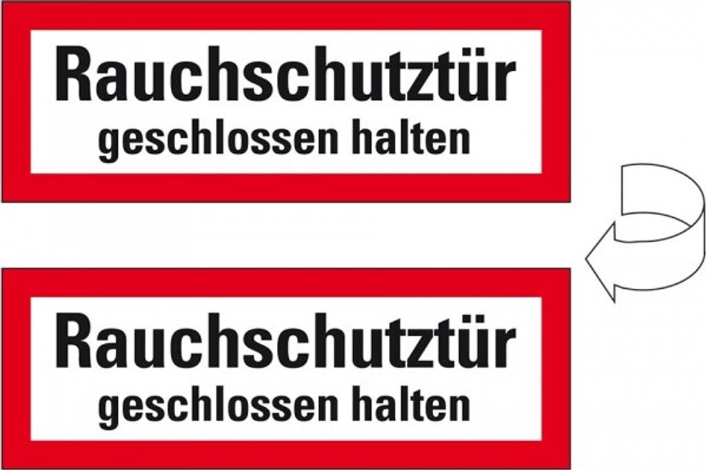 Dreifke Aufkleber I Feuerwehr:Rauchschutztür geschlossen halten, doppelseiti...