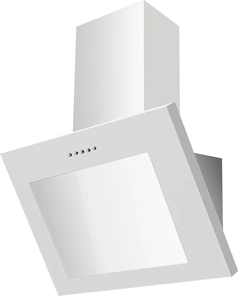 Hotte murale PKM S28-60 BWPY 60cm blanc avec éclairage LED efficace