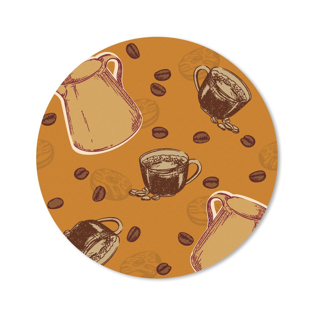 MuchoWow Mauspad Mousepad Kaffee - Kaffeebohnen 30x30 cm - Mousepads - Maus Mat - Pad - Mausunterlage - Tischunterlage - Schreibtischmatten