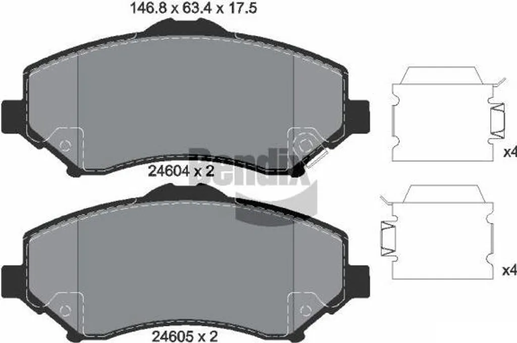 Plaquettes de frein Wrangler et Cherokee BENDIX BPD1473 pour le tout-terrain