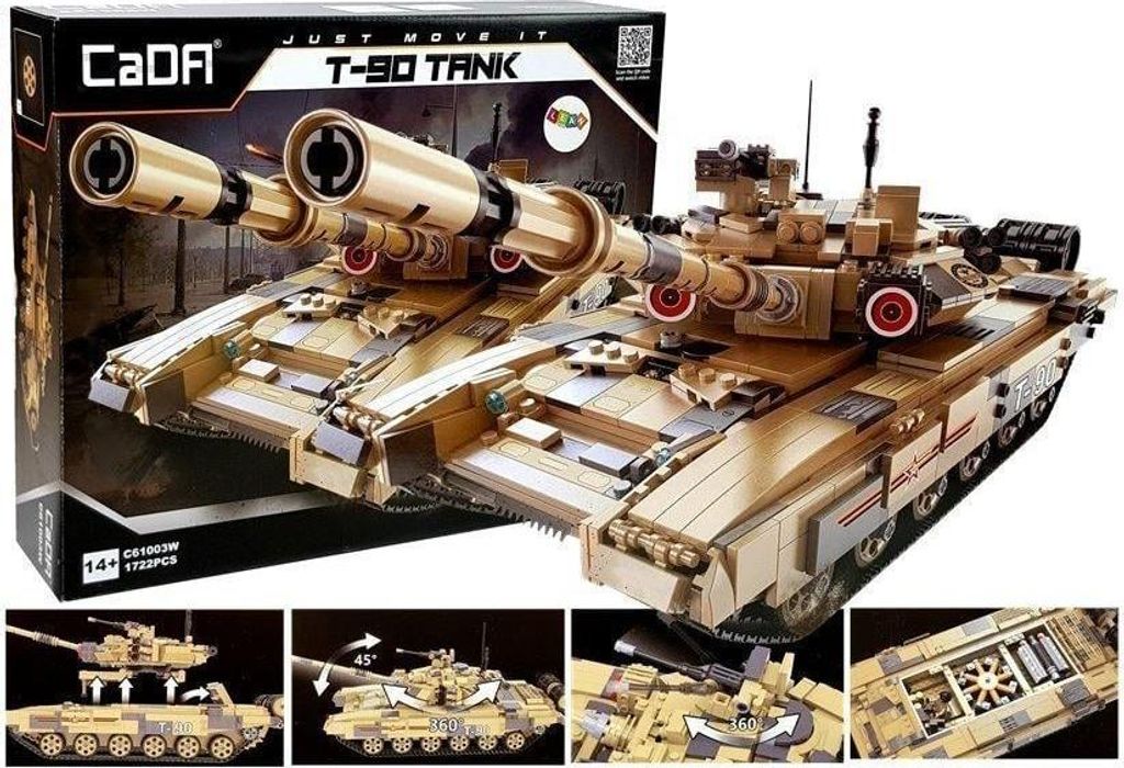 Stavebnice R/C CADA Tank T90 - 1722 dílků - (K134326) Obrázek produktu 