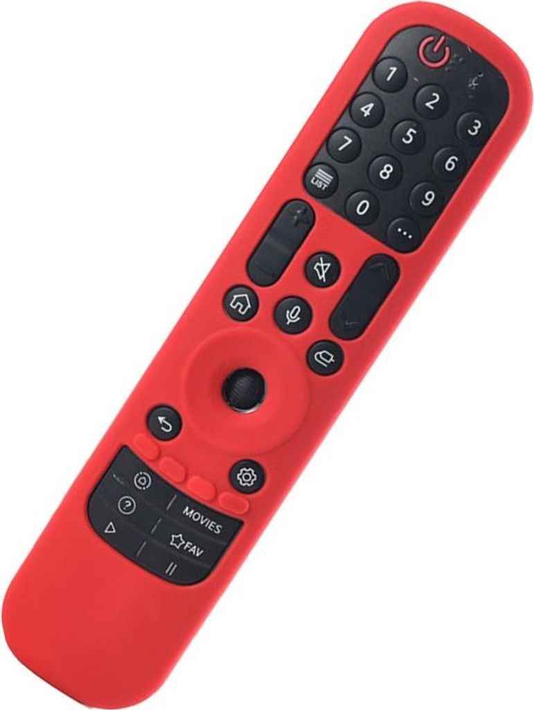INF Silikon Schutzhülle für LG AN-MR21GC MR21N Magic Remote – Rutschfest, Stoßfest Rot