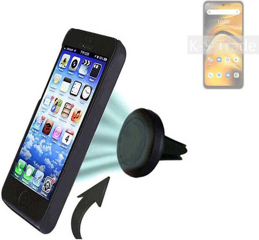 K-S-Trade Kompatibel mit UMIDIGI A13 Pro 5G Auto Handy Halterung KFZ Halter Lüftungsgitterhalterung Air Vent mount Smartphone Halter