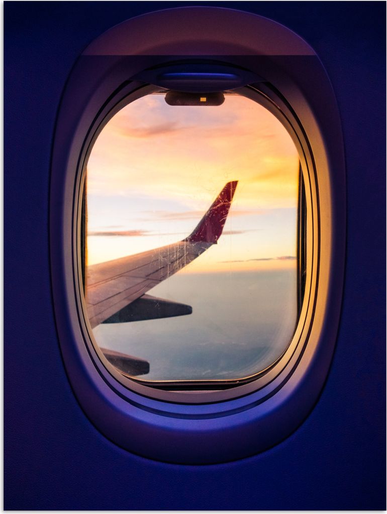 MuchoWow Poster Blick aus dem Flugzeug 90x120 cm - Wohnzimmer