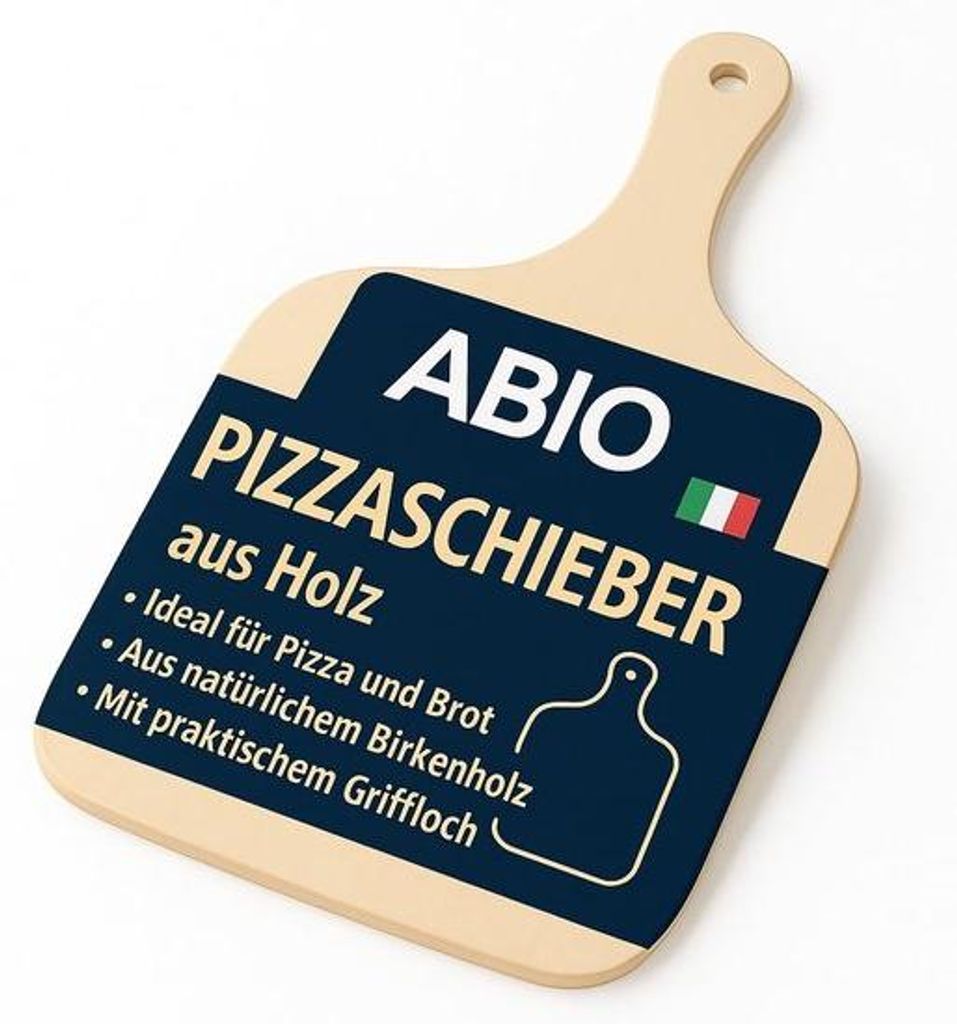 Holz-Pizzaschub 32x22cm Holz-Pizzaplatten Holz-Snijplank für Pizzastein Holz-Platte für Backofen und Grill