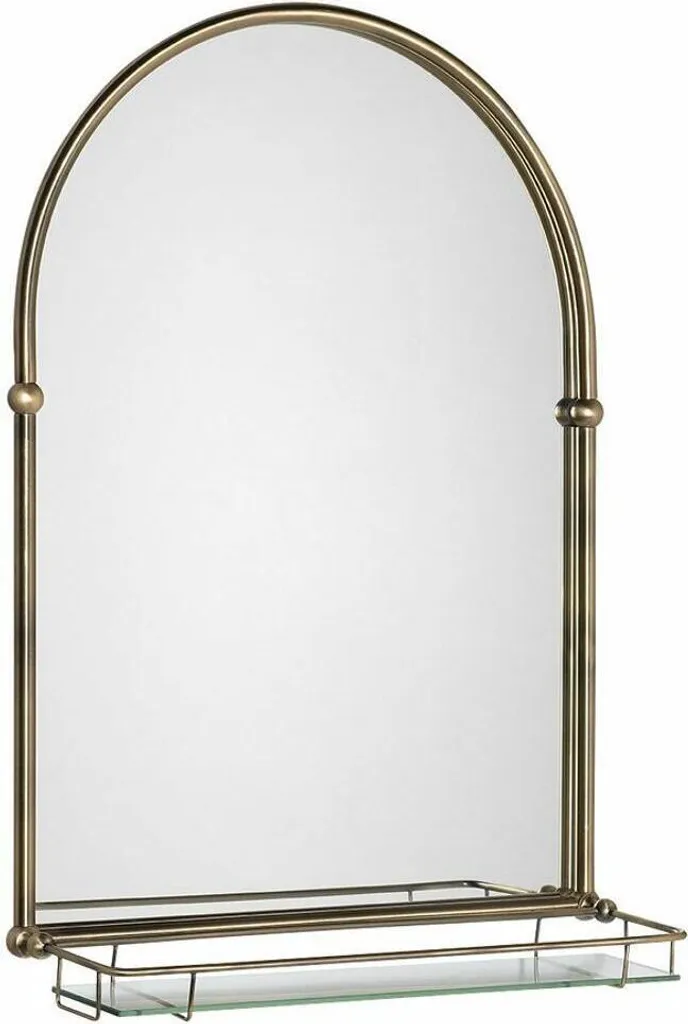 Miroir avec tablette Tiga 480x670 mm bronze idéal pour petite salle de bain