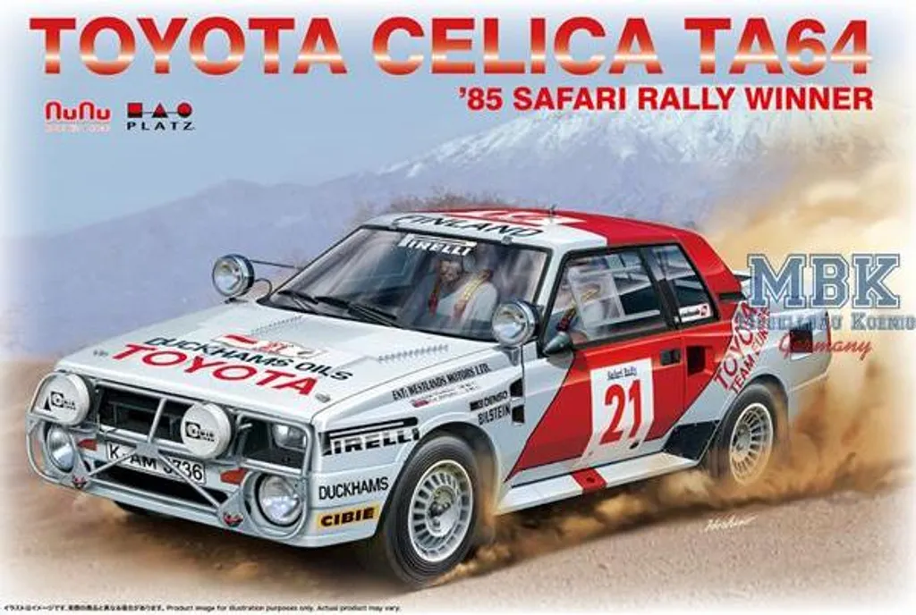 Kit de montage voiture de rallye Toyota Celica TA64 1985 NuNu 1/24 Rallye