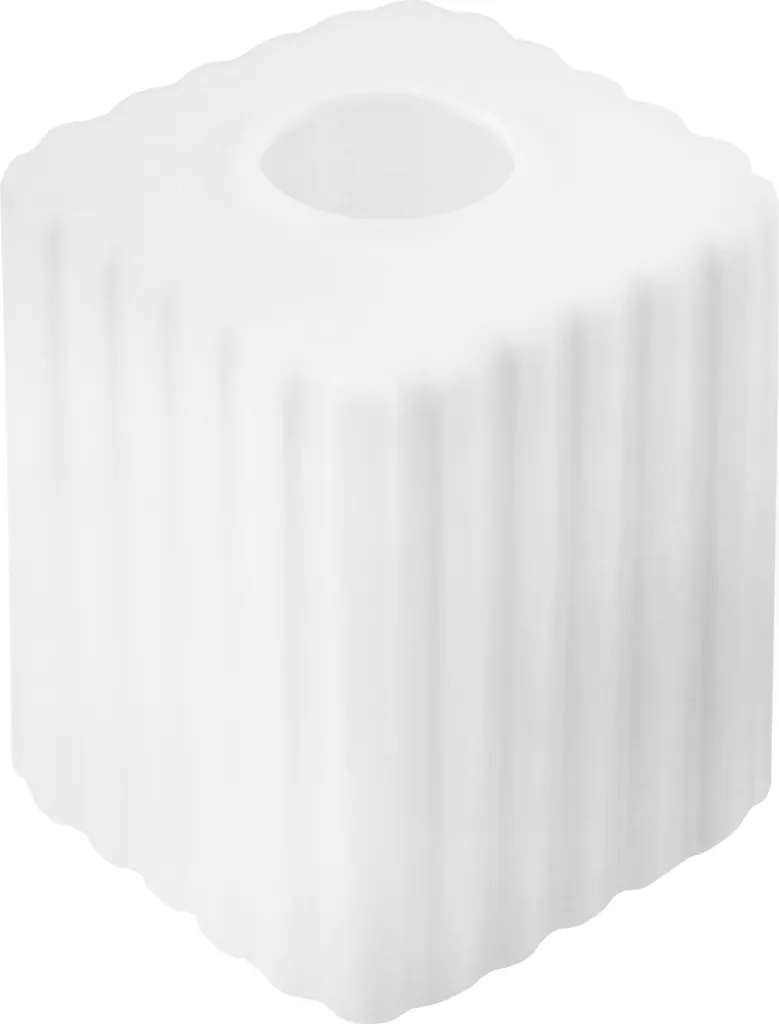 Abat-jour blanc cube 10 cm Riffle en verre pour ambiance cosy salon