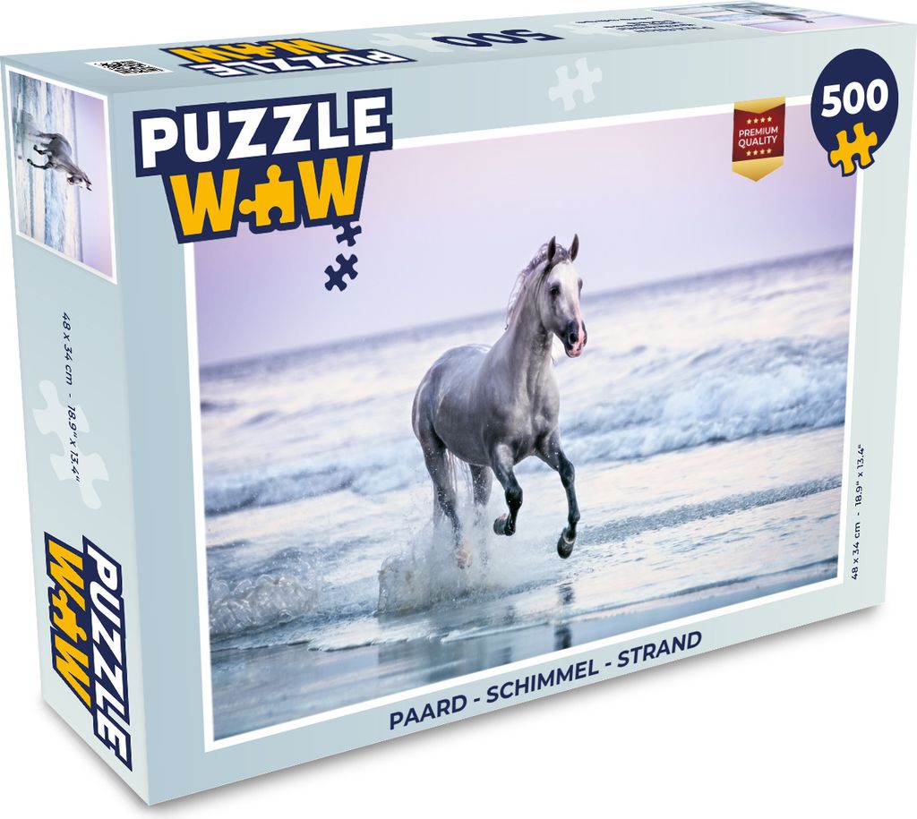 MuchoWow Puzzle 500 Teile Pferd - Pilz - Strand - 500 Teile - Kinder - Selberbauen - Puzzlespiele