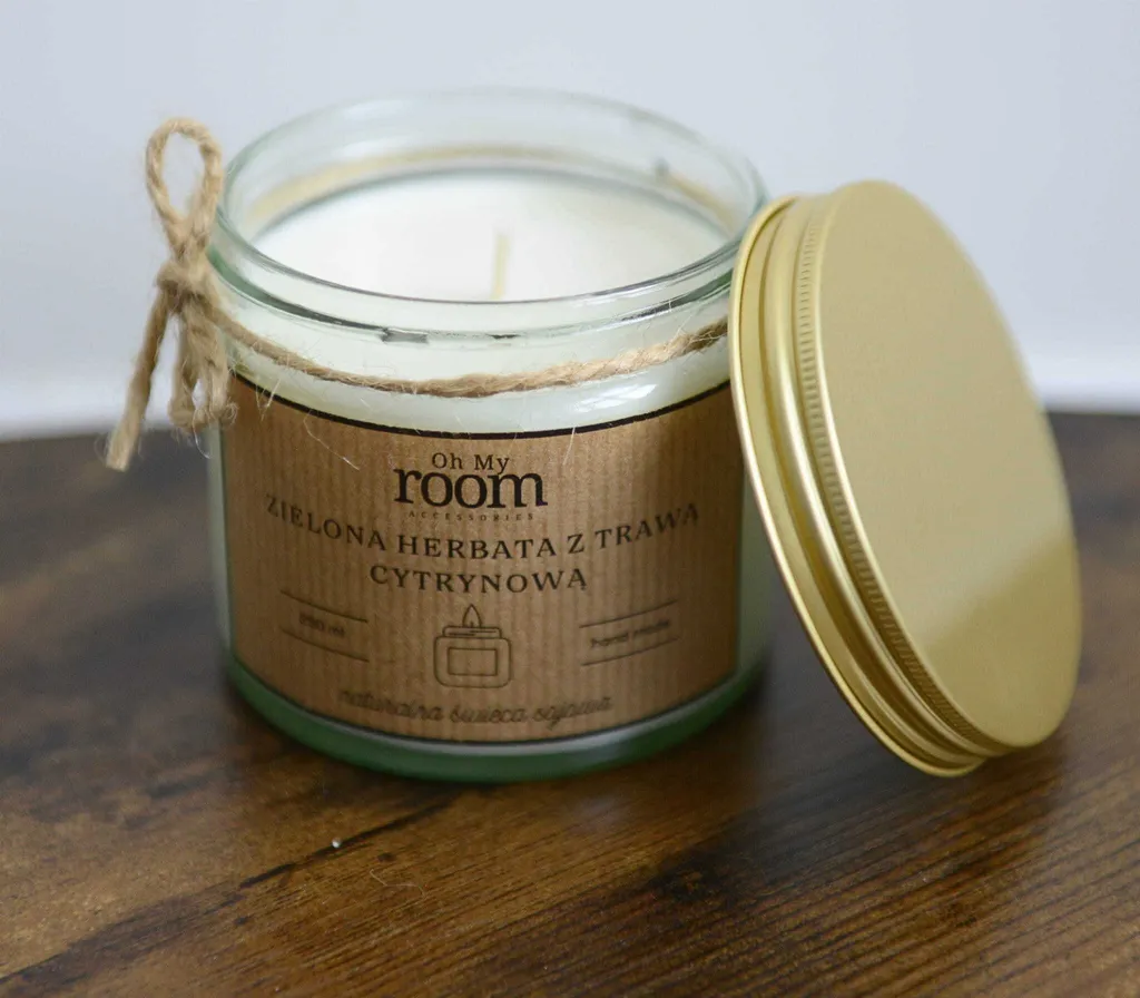 Bougie Décorative Thé Vert et Citronnelle 250ml - Longue Combustion - 3
