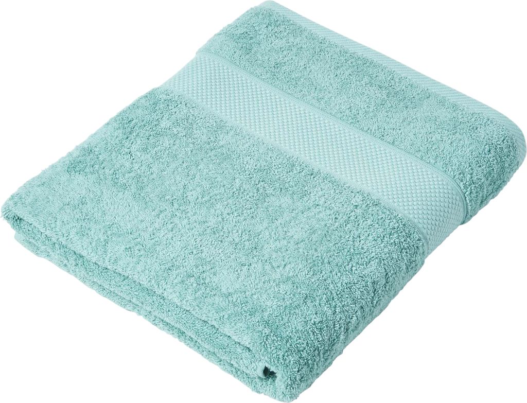 HOMESCAPES Badetuch aus 100% türkischer Baumwolle 500g/m² Badelaken 100x150cm - mint blau