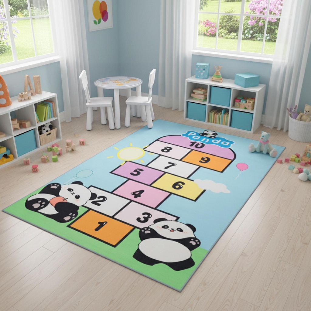 Tapiso Teppich JOY Kurzflorteppich rutschfest pflegeleicht modern Spielteppich Kinderzimmer 80 x 150 cm