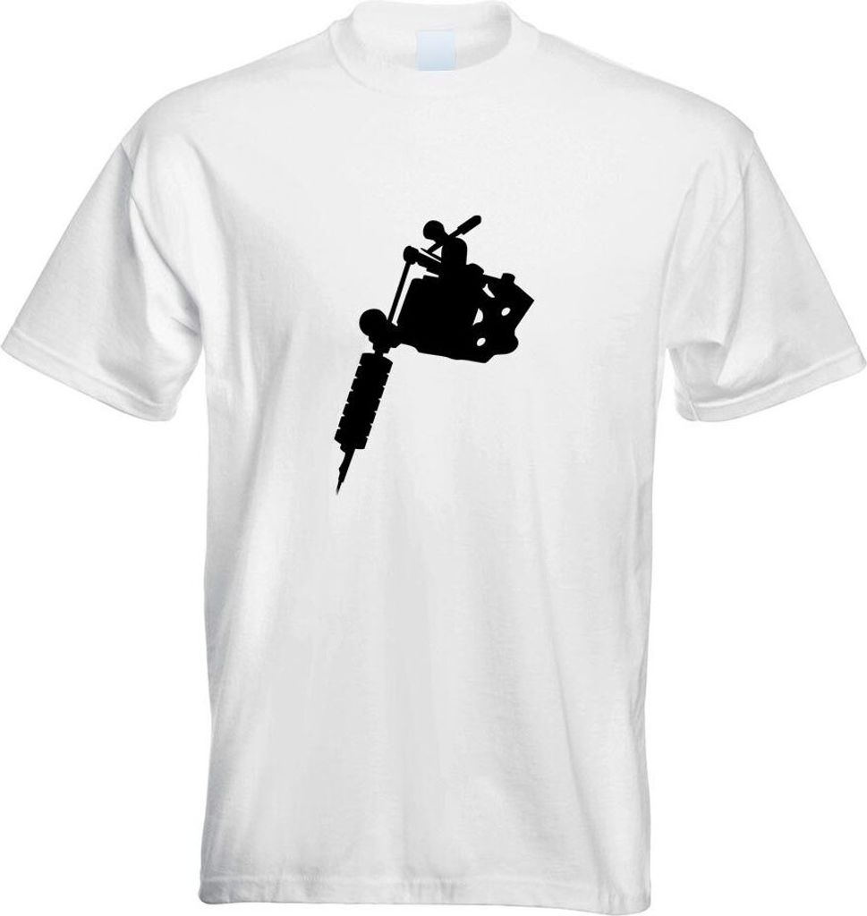 Kiwistar - T-Shirt - Weiss - Tätowiermaschine Motiv Bedruckt Funshirt Design Print - mit Motiv Bedruckt - Funshirt Design - Sport - Freizeit - Her...