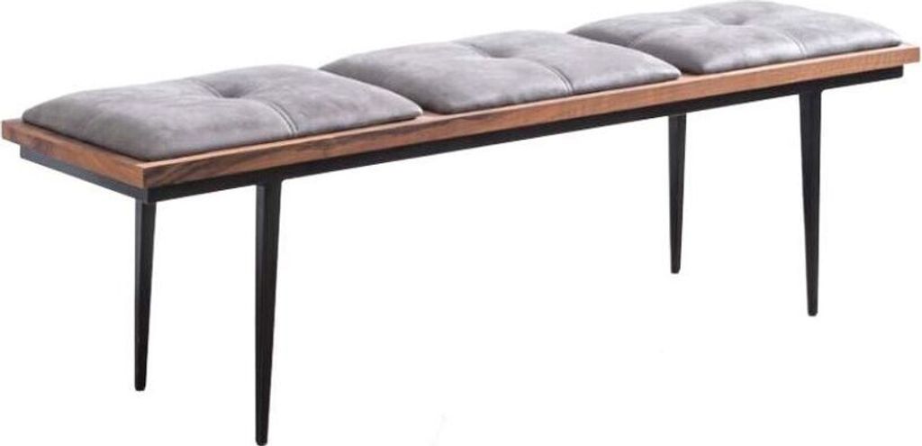 Bank Sitzbank Polster Polsterbank Esszimmer Sitzer Stoff Braun Design JVmoebel