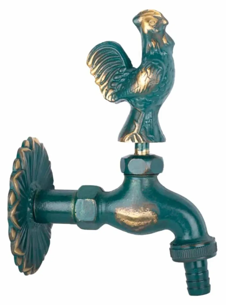 Robinet extérieur 1/2 pouce en laiton ancien avec finition patinée
