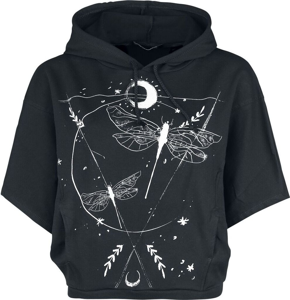 Outer Vision Kapuzenpullover Damen Dragonfly schwarz L