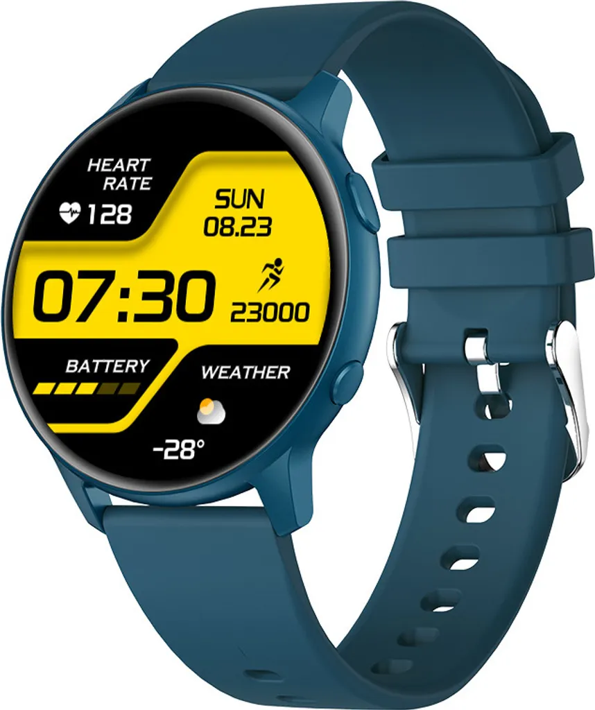 Montre Connectée MX1 Bleue avec Suivi Santé et Appels Bluetooth HD