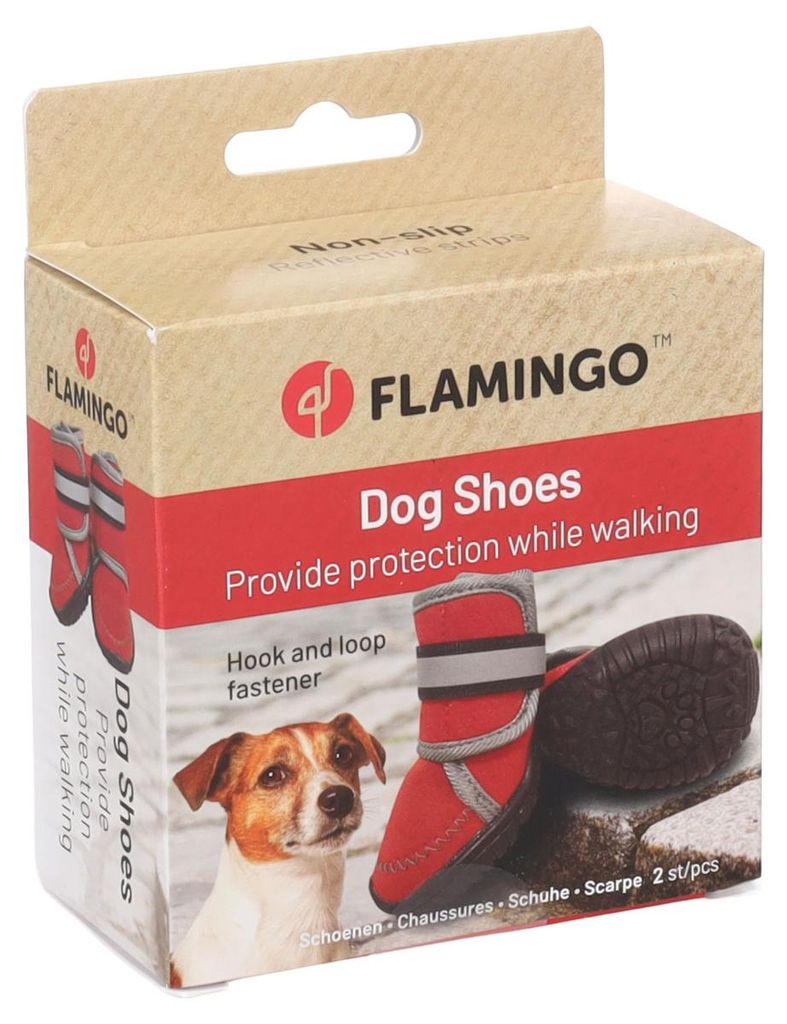 Flamingo Hundeschuhe Kajan rot - 2 Stück, Größe: XS