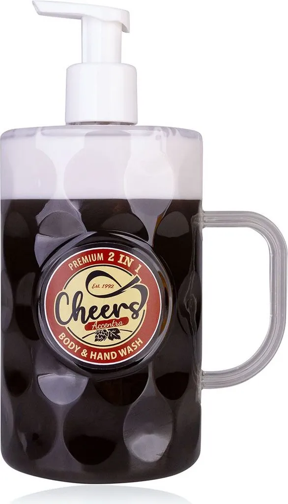 ACCENTRA CHEERS 2-en-1 Gel Lavant Corps et Mains Noir Blanc 720ml