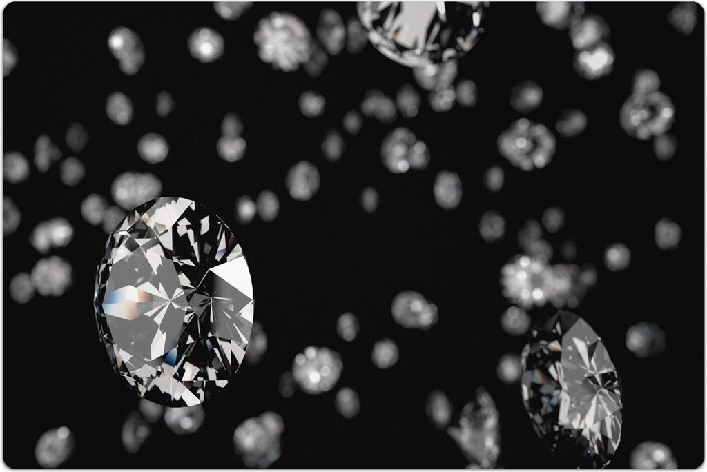 Küchenmatte 80x120 cm Vinylmatte Bodenmatte Dekoration - Diamanten Edelsteine