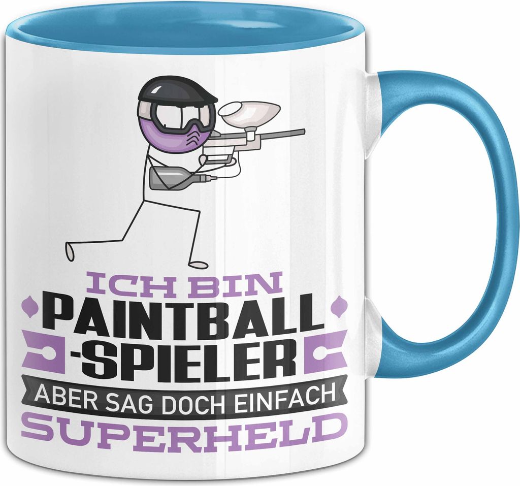 Paintballspieler Geschenk Tasse Ich Bin Paintballspieler Aber Sag Doch Einfach Superheld Lustige Geschenkdiee für Paintballspieler Kaffee-Becher (...