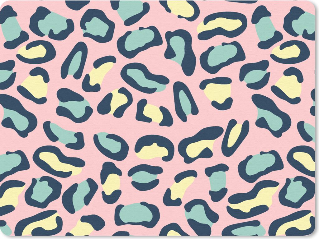 MuchoWow Mauspad Mousepad Leopard - Pastell - Tiere - Muster 40x30 cm - Mousepads - Maus Mat - Pad - Mausunterlage - Anti Rutsch