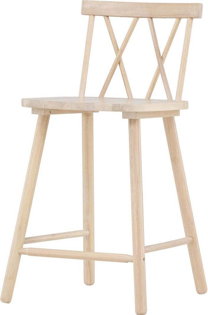 FURNLUX Barhocker Mollostrom Beige 43cm / Hauptfarbe: Beige / Abmessungen: 43 x 44 x 90 cm