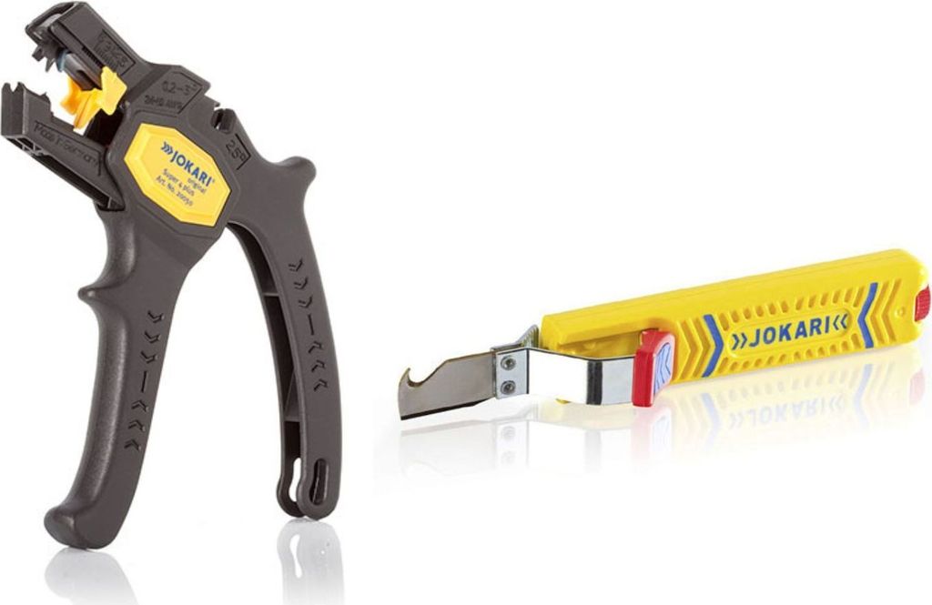 KOMBI: Jokari Kabelmesser Secura No. 28H & Abisolierzange Super 4 Plus