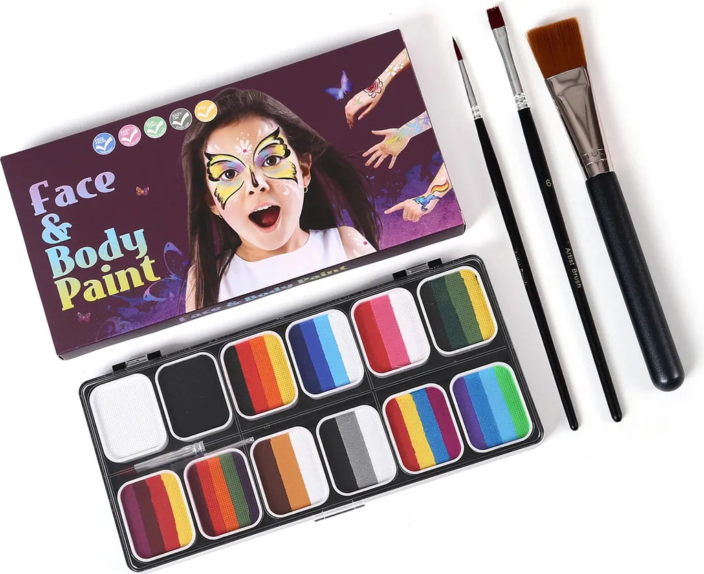 Palette Visage Professionnelle Split Cake G-2 avec Pinceaux Précision - 4