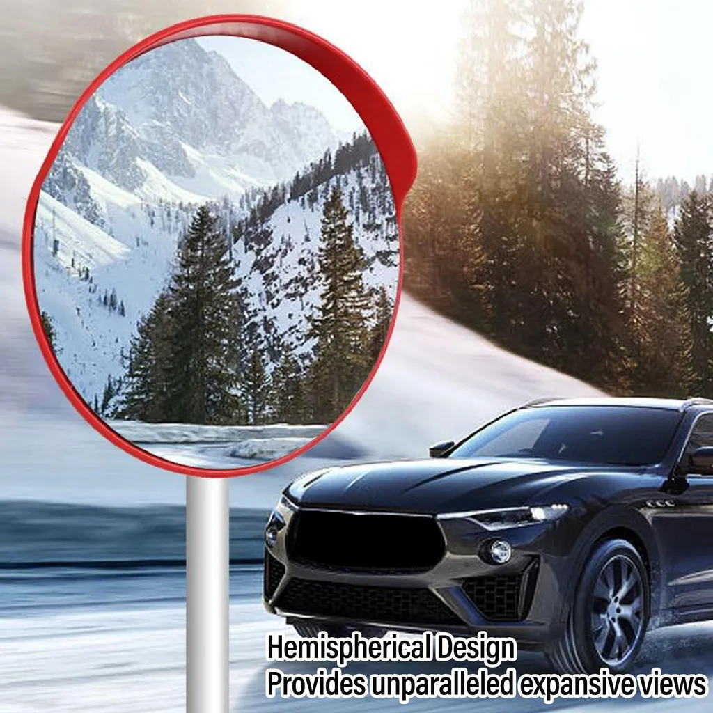 Miroir de sécurité extérieur convexe 45 cm avec support de fixation 60mm - 5