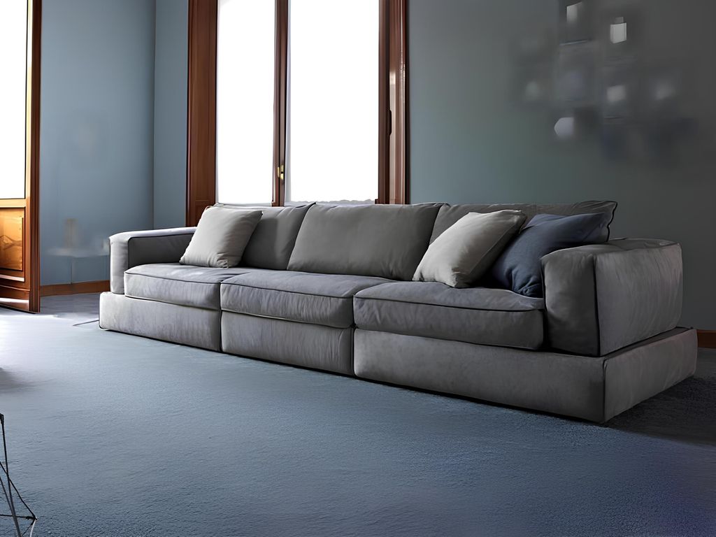 XXL Big Sofa Viersitzer Stoff Couch Design Couchen 4 Sitzplatz Textil Neu Luxus