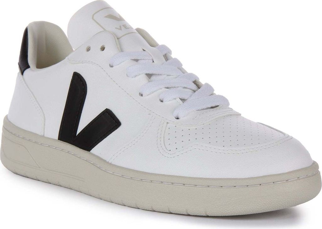 Veja V 10 CWL Herren Schnürung Kunstleder Turnschuhe Weiß Produktbild 
