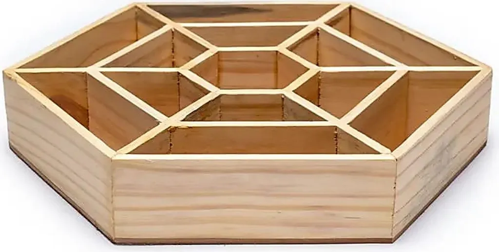 Grand Présentoir Bijoux Mandala en Bois Sculpté - Format 35 cm de Large