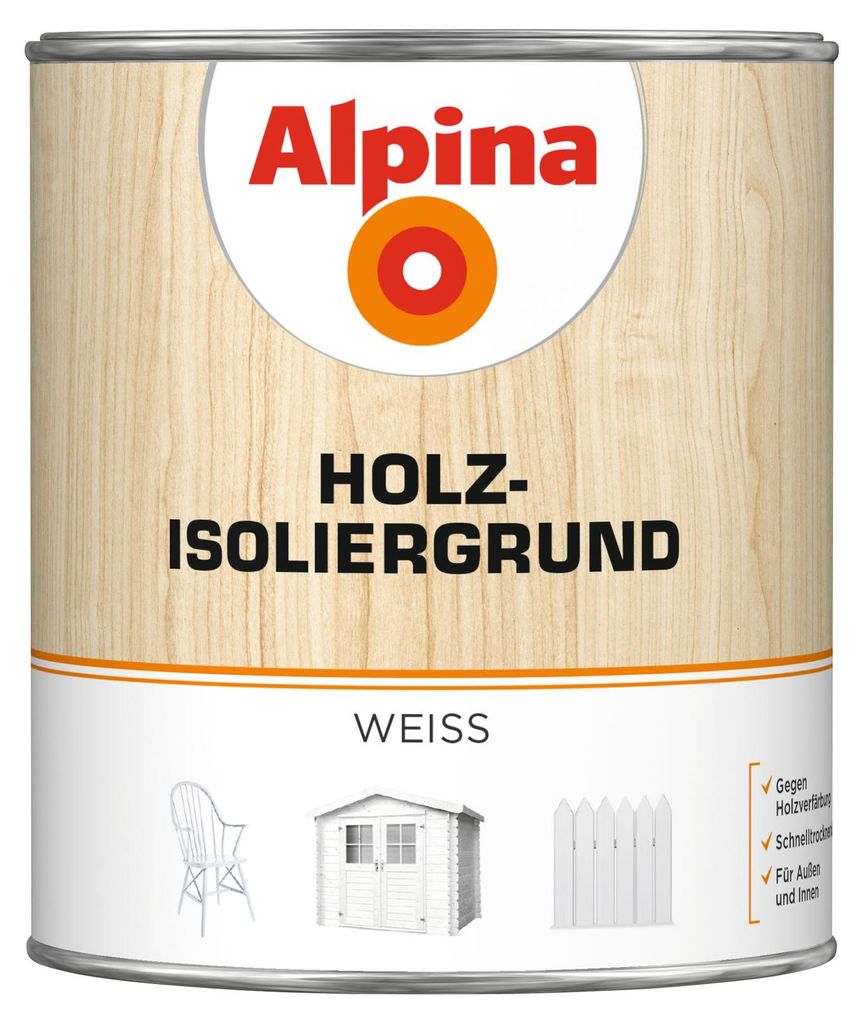 Alpina Holz Isoliergrund weiß 750 ml Produktbild 