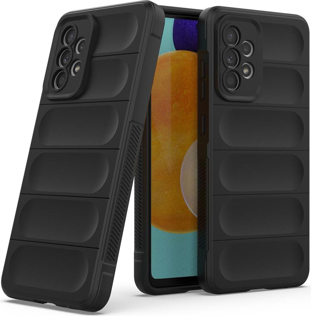 Handy Hülle für Samsung Galaxy A53 5G Grip Case Cover Schutzhülle Softgrip Farbe: Schwarz