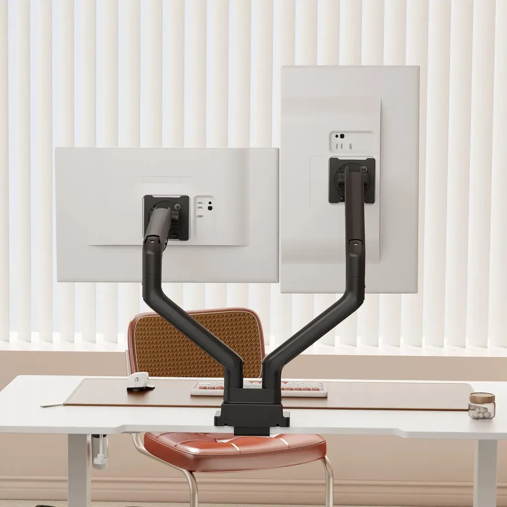 Double support écran articulé 24-45" avec ressort à gaz - Ajustement fluide - 2