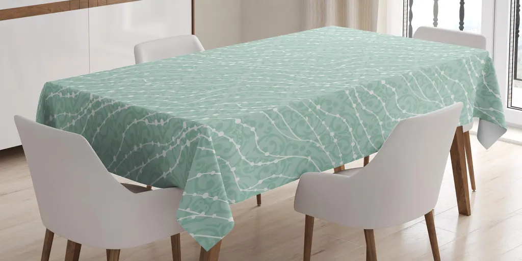 Tovaglia Lavabile ABAKUHAUS 140x170 per Famiglie Verde Mandorla