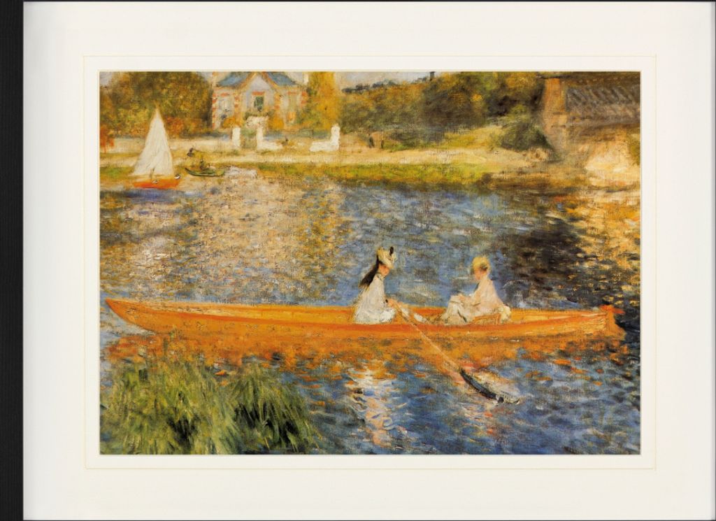 Pierre Auguste Renoir Gerahmtes Bild Mit Edlem Passepartout | Wand-Bilder | Im Bilderrahmen - Die Seine Bei Asnières, 1879 (60 x 80 cm)