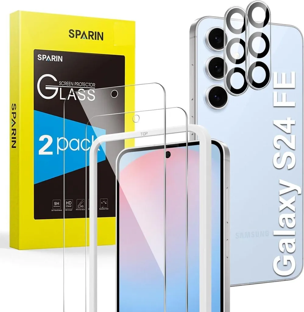 Verre Trempé SPARIN pour Samsung Galaxy S24 FE 6,7 Pouces HD Transparent