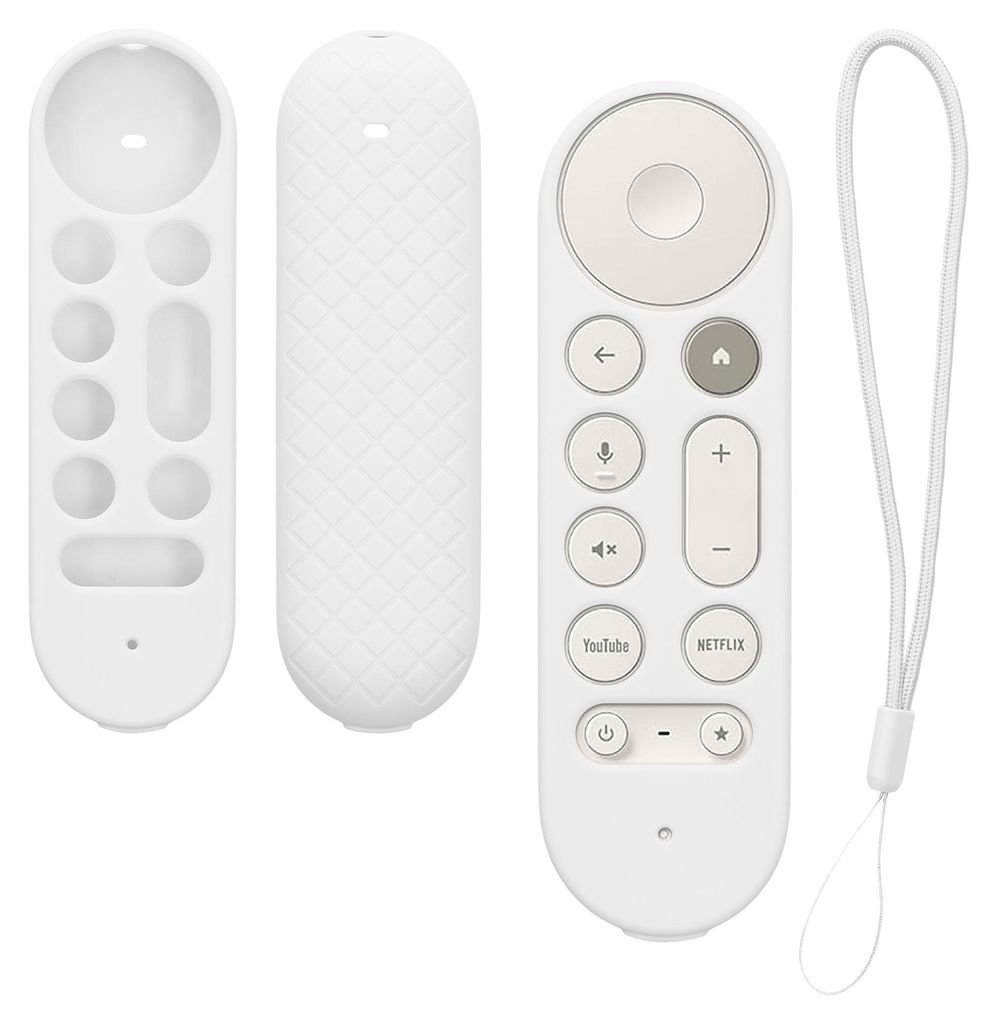 kwmobile Hülle Fernbedienung kompatibel mit Google TV Streamer 4K Hülle - Silikon Case für TV Zubehör in Weiß