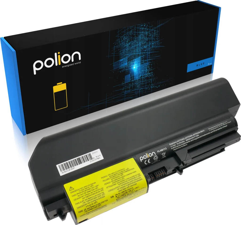 Batterie POLION 6600 mAh 42T5262 pour Lenovo ThinkPad - 9 Cellules