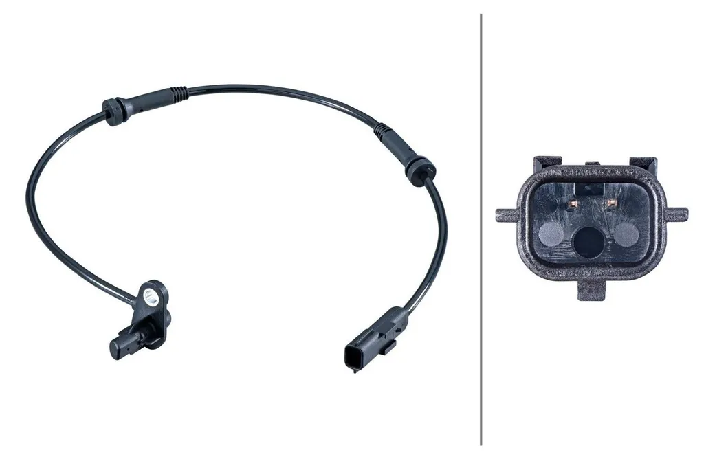 Capteur ABS de roue HELLA compatible DACIA SPRING avec câble 645 mm